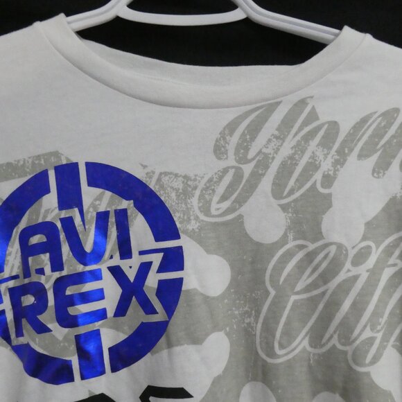 AVIREX | xl - extra large | White Graphic Long Sleeve T-Shirt / Tee | NWT - Picture 4 of 15